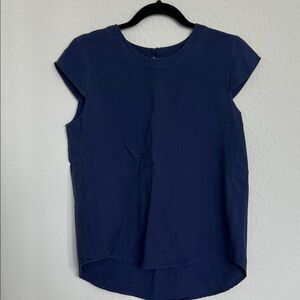 J. Crew Denim Chambray Capped Sleeve Shirt